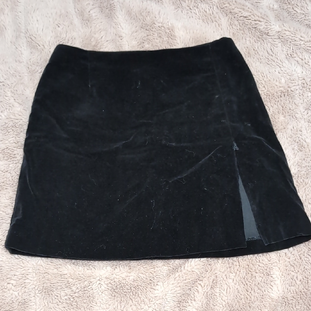 Vintage Black Velvet Skirt